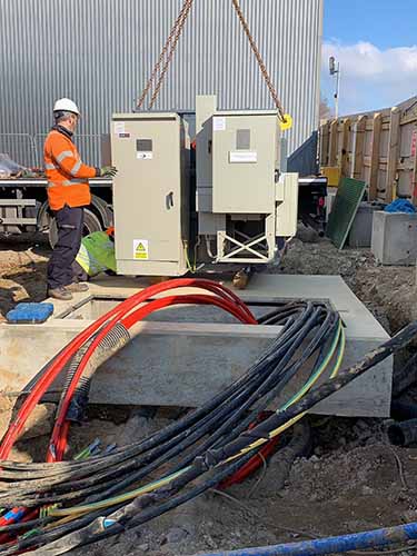 Packaged substation lift-in by Aquamain