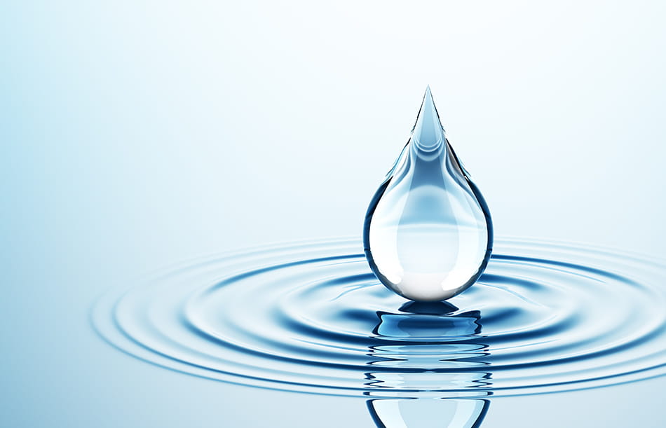 A droplet of clean water showing Aquamain's provision of quality water assets.